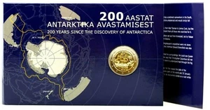 2 euro Estland Estonia 2020 Discovery Antarctica Segel schiff coincard BU - Picture 1 of 3