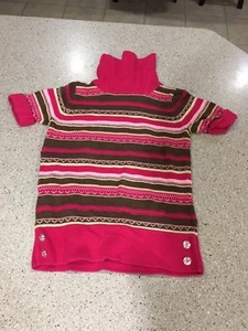 Gymboree Rollkragen Strick Pullover Kleid Streifen Größe Small (5-6) - Bild 1 von 12