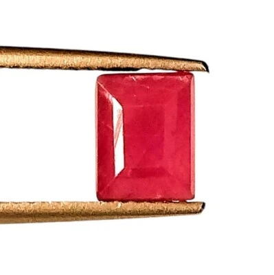 BAGUETTE CUT NATURAL RUBY UNHEATED FACETED 2.50 CARAT LOOSE GEMSTONE 5.7X7.3 MM - Image 1 of 4