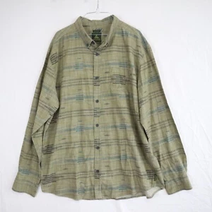 Prana Shirt Mens 2XL XXL Slim Fit Casual Pocket Button Down Green Long Sleeve - Picture 1 of 5