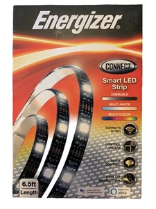 NIB Energizer Smart LED Light Strip Connect Dimmable 6.5 ft EIS2-1001-RGB - Picture 1 of 4