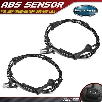 2Pcs ABS Wheel Speed Sensor for Jeep Cherokee 1994-2001 L2.5 L4.0 Front LH & RH - Image 1 of 4