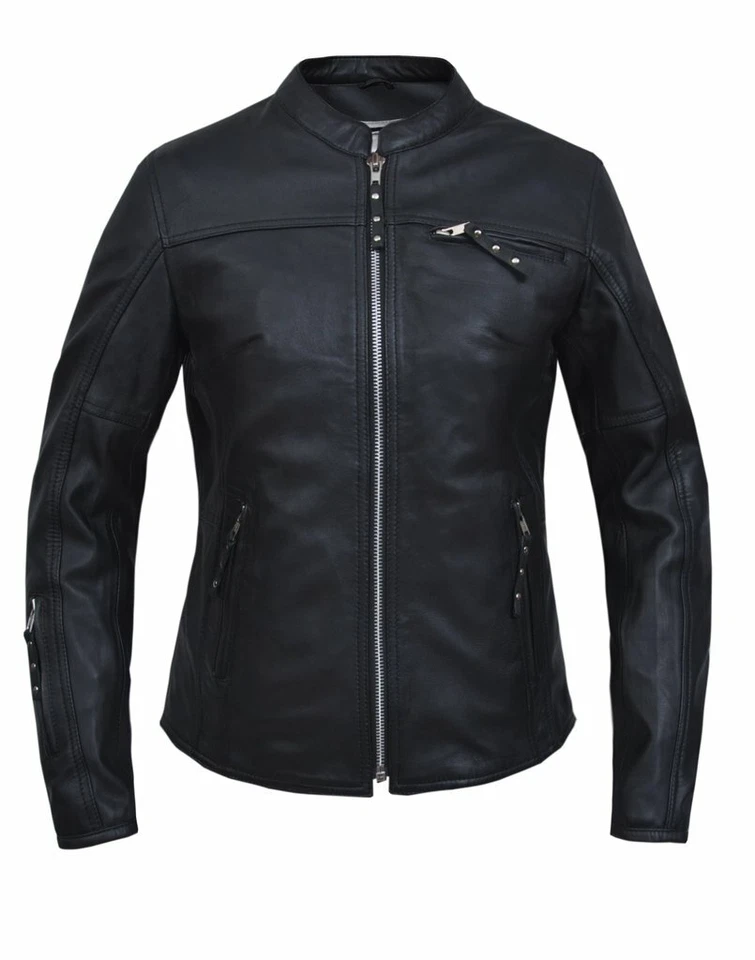 Women's Lambskin Lightweight Leather Jacket - Super Stylish - Image 1 of 2