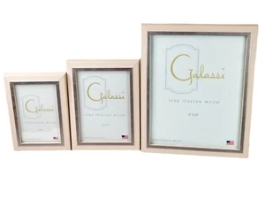 (SET OF 3) GALASSI CREAM COLOR ITALIAN PICTURE FRAMES 4 x 6 + 5 x 7 + 8 x 10 - Picture 1 of 2