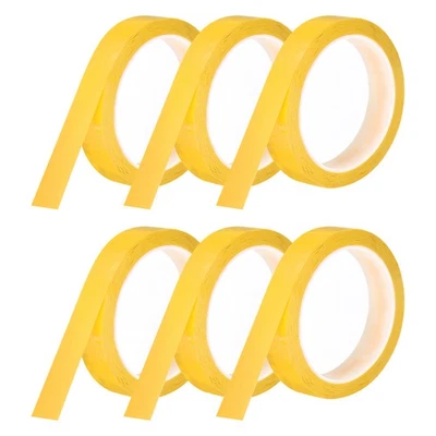 6 Rolls Whiteboard Tape Thin 20mm 54.7 Yard Thin Pinstripe Tape, Yellow Foto 1 de 4