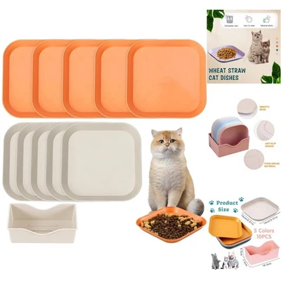 10 Stück Katzennapf,Katzenschüssel,Katzennapf Flach,Fressnapf Katze Futternap... - Bild 1 von 2