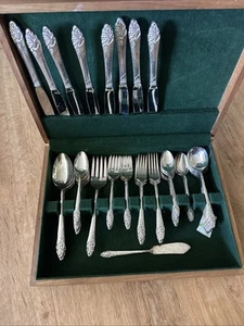Vintage Community Teller Silberbesteck Set Service Silverplate eine Gabel fehlt - Bild 1 von 8
