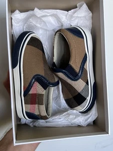 BUREBRRY Slip On Shoes Keds Nova Check Beige Kids Youth Boys Girls Size 19 - Bild 1 von 7