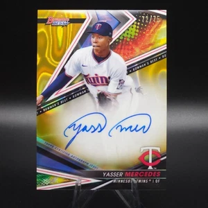 2022 Topps Bowman's Best Gold Lava Refractor #B22-YME Yasser Mercedes /75 (AU) - Picture 1 of 2