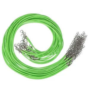 16"x0.06" Necklace Cord, 20 Pcs Waxed Leather Necklace String Rope Bulk with ... - Picture 1 of 7