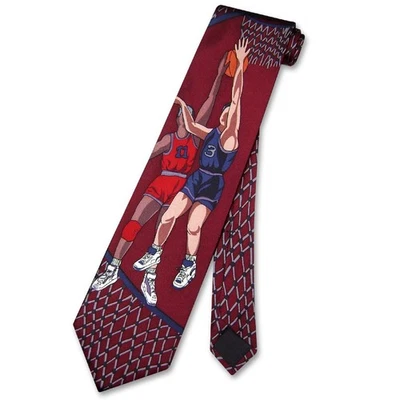 Corbata de cuello Papillon 100 % seda diseño baloncesto para hombre #101-2 Foto 1 de 2