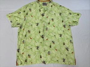 Disney Parks Tommy Bahama Hawaiian Shirt Mens 2XL Mickey Uke Minnie Hula Button - Picture 1 of 16