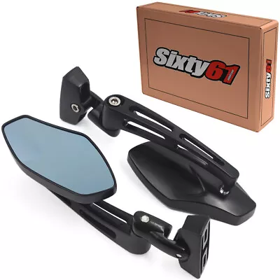 GSXR 1000 Mirrors Black 2001-2021 2022 2023 2024 2025 Convex Adjustable Suzuki - Image 1 of 4