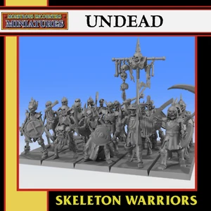 Skeleton Warriors Undead Conti Vampiro Miniatura 28 32mm D&D Pathfinder ToW AoS - Foto 1 di 7
