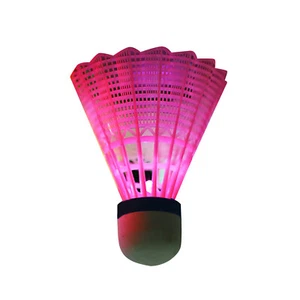 4*Red LED Shuttlecock Badminton Balls Set Glow Birdies Lighting Goose Feather g - Picture 1 of 5