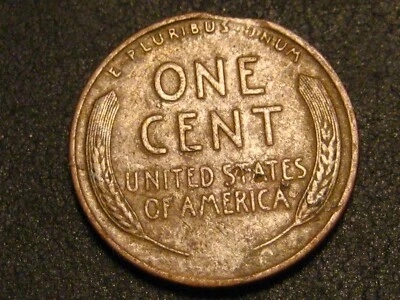 1940-P Lincoln Head Cent XF ERROR CLIP  LESS THAN 5% & REVERSE LAMINATION STATES - Image 1 of 4
