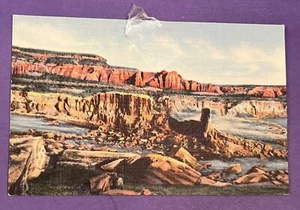 Mammoth Rock Formation Postcard New Mexico - Arizona State Line Genuine Curteich - Picture 1 of 2