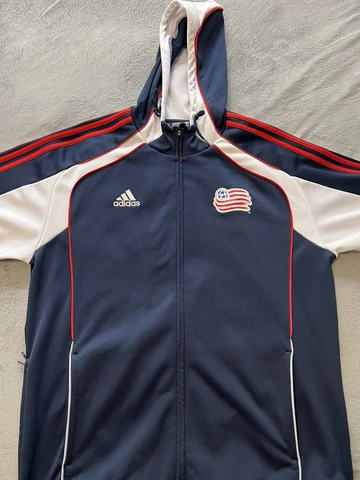 Adidas New England Revolution Full Zip Track Jacket MLS Soccer Men's Size XL USA Cover