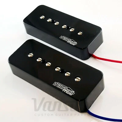 NEW Wilkinson Bridge and Neck P90 Soapbar Pickup SET / Soap Bar / Black WO90 N&B - Image 1 of 3