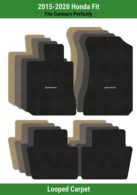 Alfombrillas delanteras y traseras Lloyd Loop para '15-20 Fit con combo Honda H & Word rojo y negro Foto 1 de 4