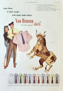 Camisas Van Heusen 1949 anuncio vintage stop them in their tracks SEP - Imagen 1 de 1