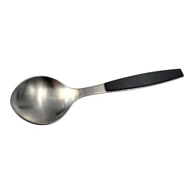Cuchara sopera Oval Place Strata negra de Georg Jensen Dinamarca cubiertos de acero inoxidable   Foto 1 de 4
