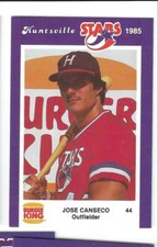 1985 HUNTSVILLE STARS COMPLETE MINOR LEAGUE TEAM SET JOSE CANSECO RC 25 CDS MINT