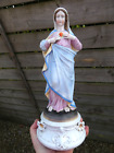 Ancienne Belge Vieux Andenne Bisque Porcelaine Statue de Vierge Figurine Religieuse