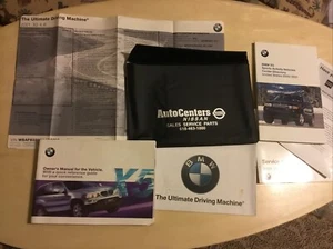 2001 BMW X5 3.0i 4.4i Owners Manual PACKET SET + CASE + FACTORY WINDOW STICKER - Picture 1 of 5
