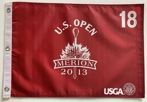 2013 U.S. Open flag merion golf red silkscreen justin rose wins pga new - Picture 1 of 12