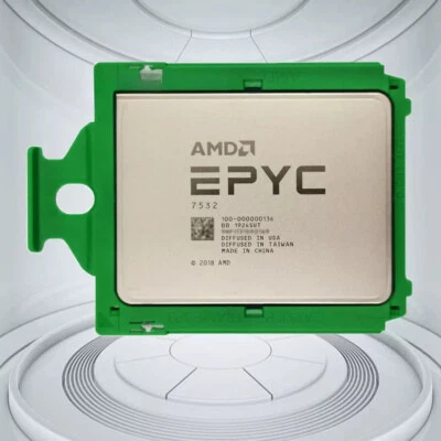 AMD EPYC 7532 Rome CPU processor 32 cores 64 threads 2.4-3.3GHZ SP3 - Image 1 of 2