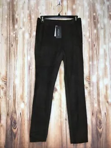 NWT Lafayette 148 New York Stretch Suede Slim Pants Brown Small - Picture 1 of 7