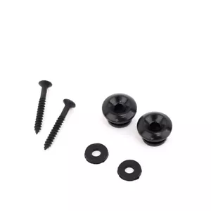 Correa de guitarra Musiclily de gran tamaño botones cerraduras, negro (2 piezas) - Imagen 1 de 1