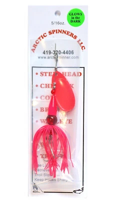Arctic Spinner - Pink Glow - 5/16 OZ - LOTE DE TRES señuelos de pesca #AS5430 Foto 1 de 3