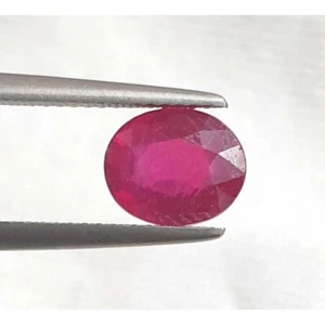 3,25ct 3,50 Ratti Natur Zertifiziert Oval Rubin Sauber Transparent Qualität Edelstein - Bild 1 von 4