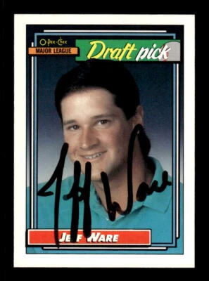 1992 O-PEE-CHEE #414 Jeff Ware HAND SIGNED AUTO - Image 1 of 2