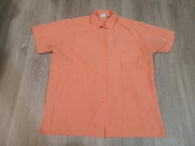 Camisa Carolina Colores Cuadros Abotonada Mujer Plus 18W Rosa Manga Corta B32 Foto 1 de 3