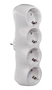 4-fach Multistecker mit KUNDERSICHERUNG Mehrfachstecker Stecker Steckdosen Leist - Bild 1 von 4