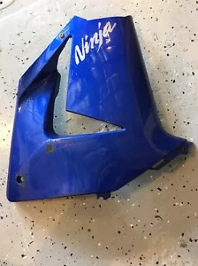 04 05 ZX10 Right Mid Fairing 55028-0008 Blue Oem Cracked - Picture 1 of 11