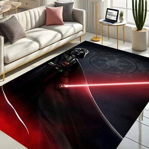 Darth Vader Teppich, Star Wars Teppich, Sci Fi Dekor, Geek Room Rug, Movie Room Matte - Bild 1 von 11