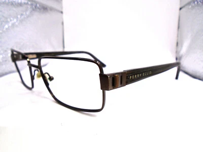 Perry Ellis PE 339-1 Brown 53-17-135 Rectangle Eyeglasses Frames - Image 1 of 4
