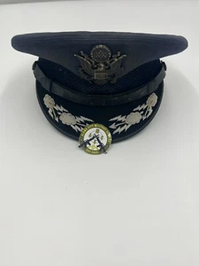 VINTAGE U.S. AIR FORCE OFFICER'S VISOR CAP - Picture 1 of 2