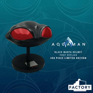 FACTORY ENTERTAINMENT DC Aquaman Black Manta Helmet Life Size 1:1 Prop Replica - Picture 1 of 5