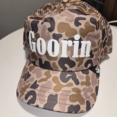 Goorin Bros The Farm Camouflage Crush Duck Mesh Trucker Snapback Hat Hunting NWT - Image 1 of 4