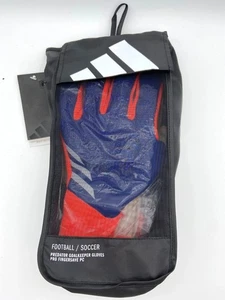 170 $ Adidas Fußball Torwarthandschuhe Predator Pro Fingersave blau rot Größe 7 - Bild 1 von 4
