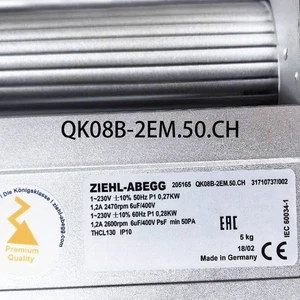 New Ziehl-abegg Cross Flow Cooling Fan QK08B-2EM.50.CH 1~230V 1.2A 0.27/0.28KW - Afbeelding 1 van 3