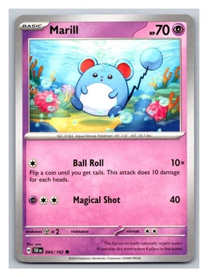 Marill #064/162 SV05: Temporal Forces Pokemon Trading Card TCG Nintendo 2024 - Image 1 of 2