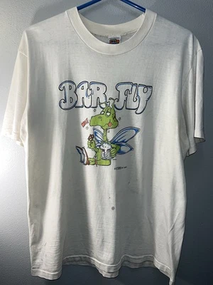 Vintage Men’s Medium 1977 Crazy Shirts Hawaii Bar Fly Beer Alcohol T Shirt - Image 1 of 4