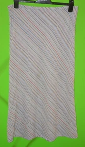 H&M LOGG Women's long multicolour striped linen blend skirt UK size 16 - Picture 1 of 3