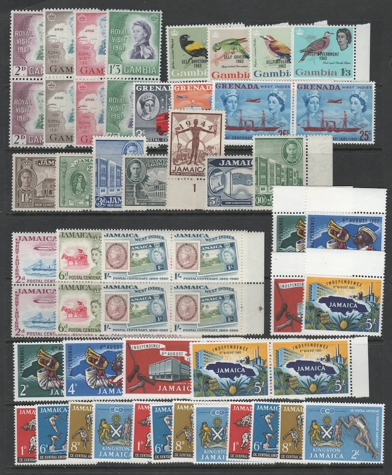 British Colonies Largely 1960's MNH Collection, 9 Pages Cat Val $421.30 - Image 1 of 4